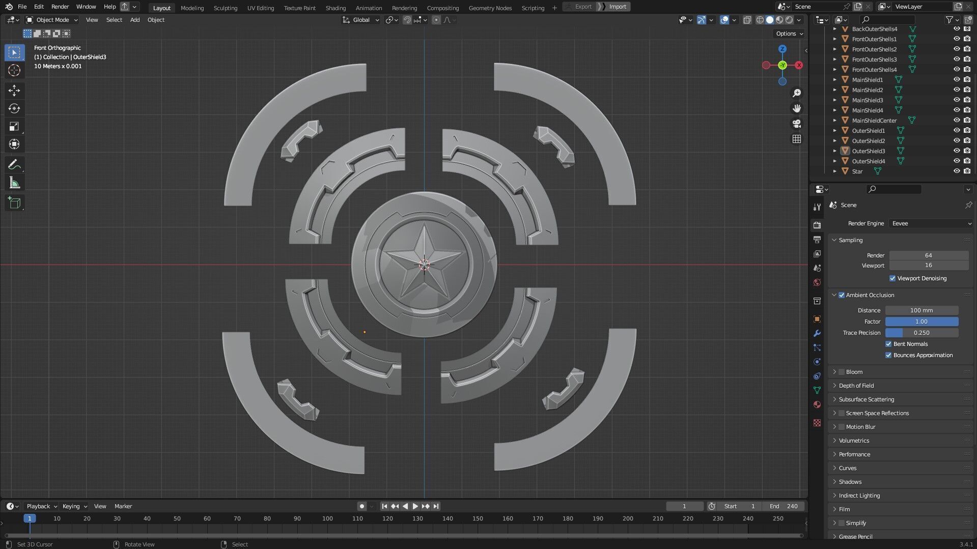 Marvel Rivals Captain America Vibranium Shield for Cosplay 3D print model_11