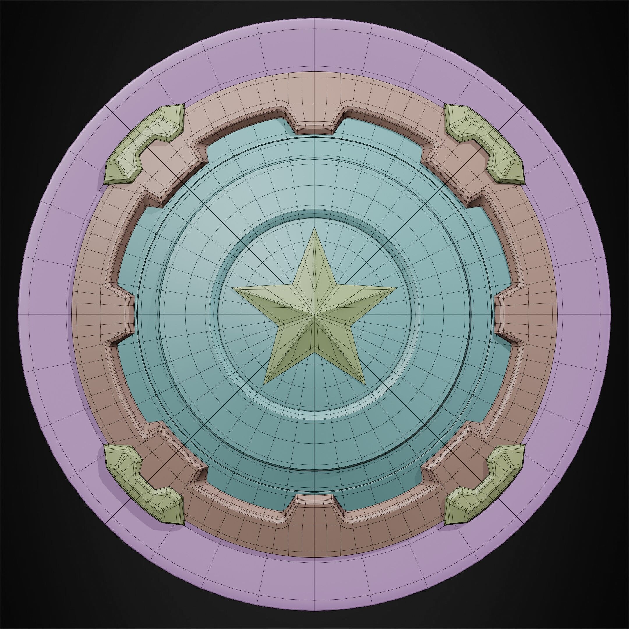 Marvel Rivals Captain America Vibranium Shield for Cosplay 3D print model_15