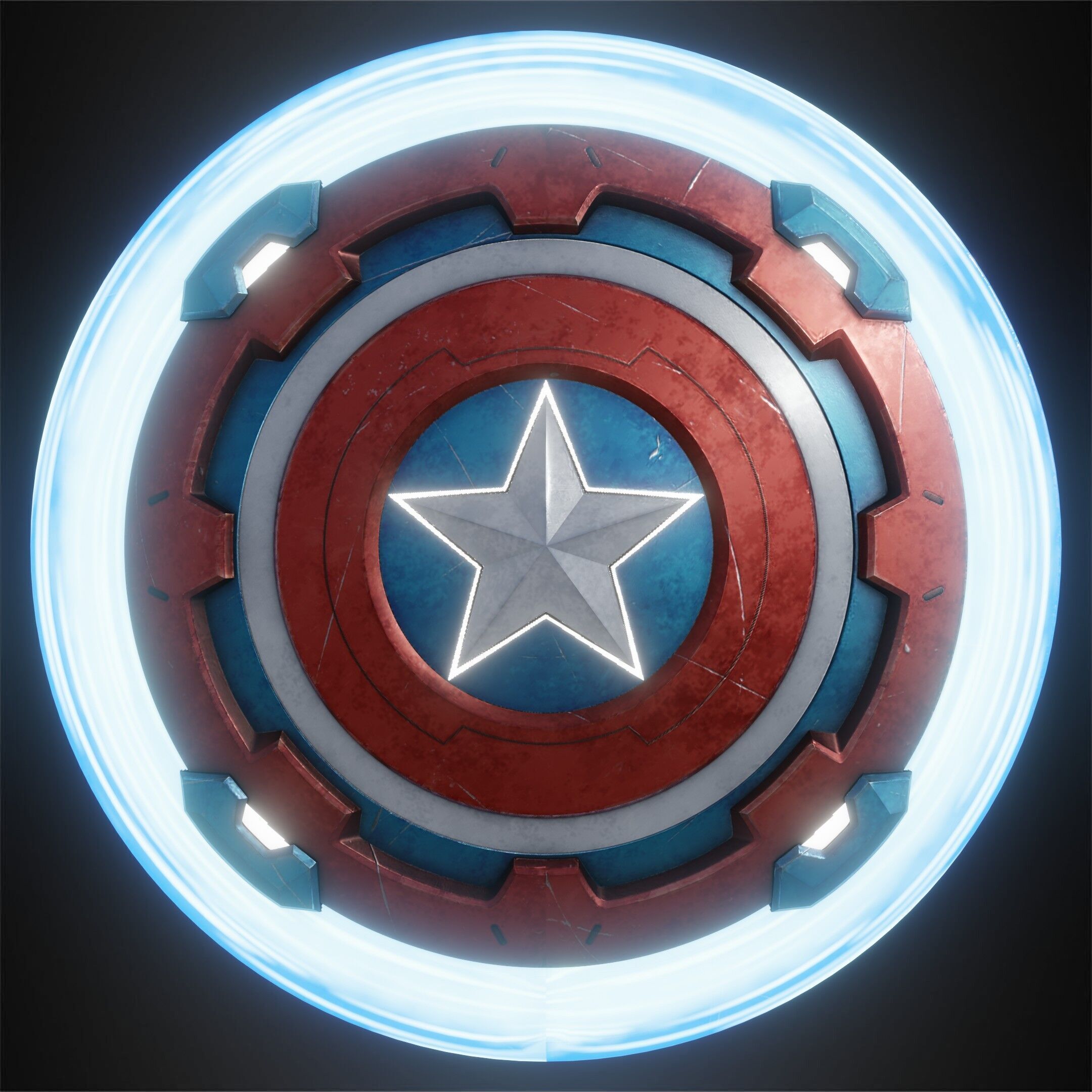 Marvel Rivals Captain America Vibranium Shield for Cosplay 3D print model_3