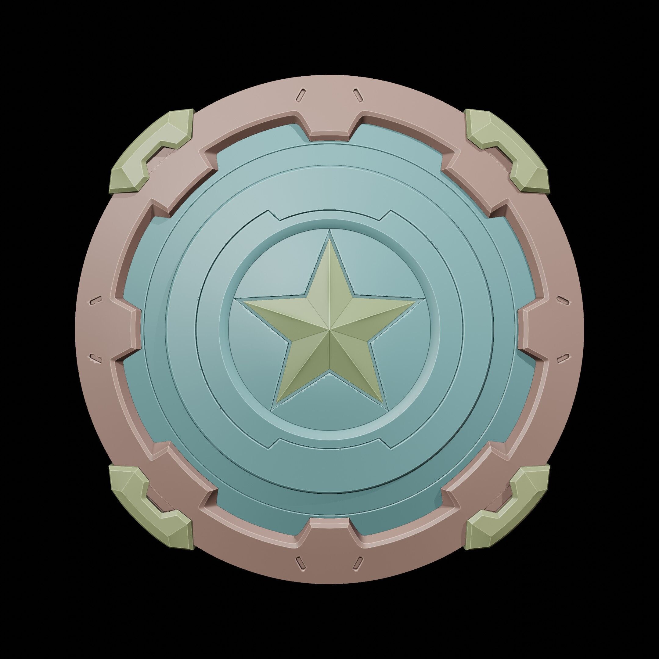 Marvel Rivals Captain America Vibranium Shield for Cosplay 3D print model_14