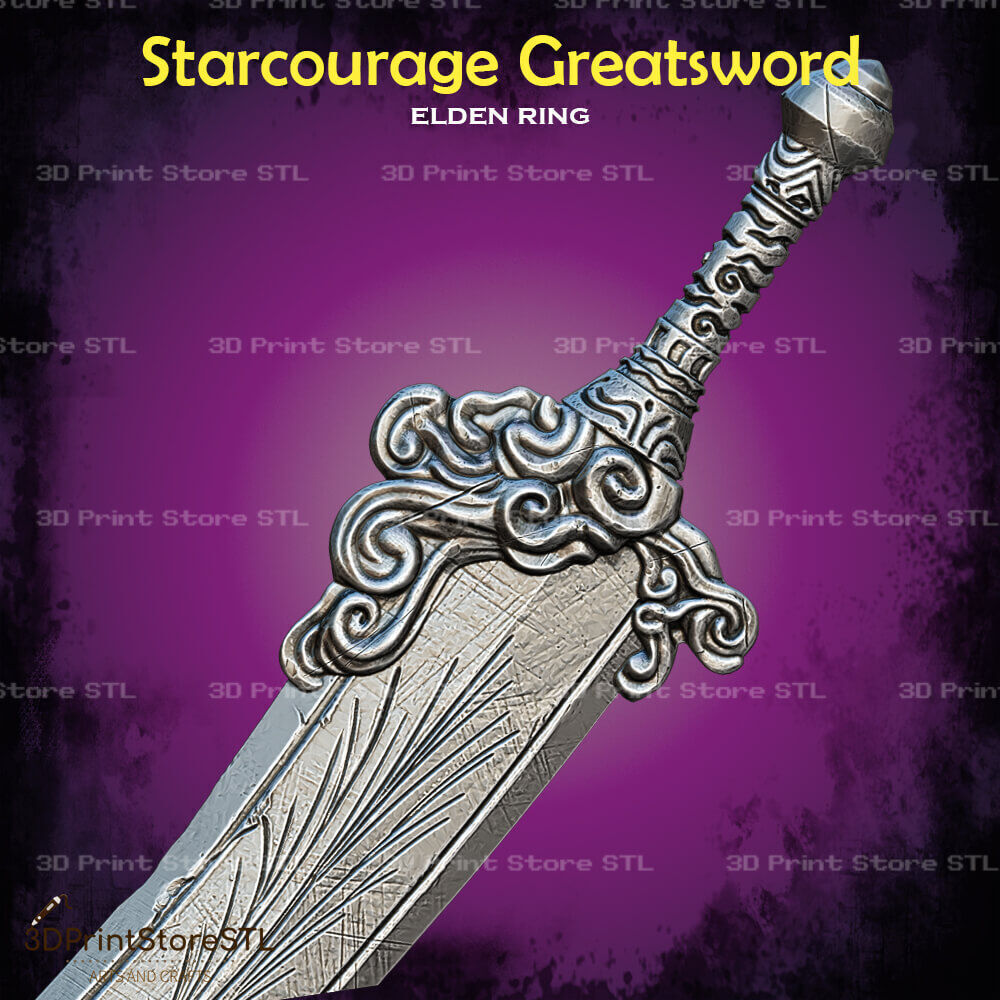 Starscourge Radahn Sword Cosplay Elden Ring - STL File 3D print model_1