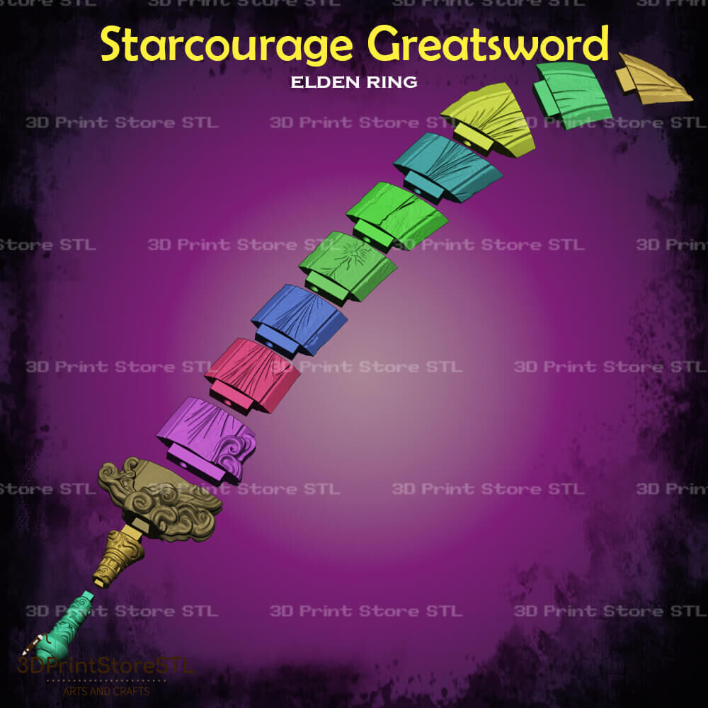 Starscourge Radahn Sword Cosplay Elden Ring - STL File 3D print model_6