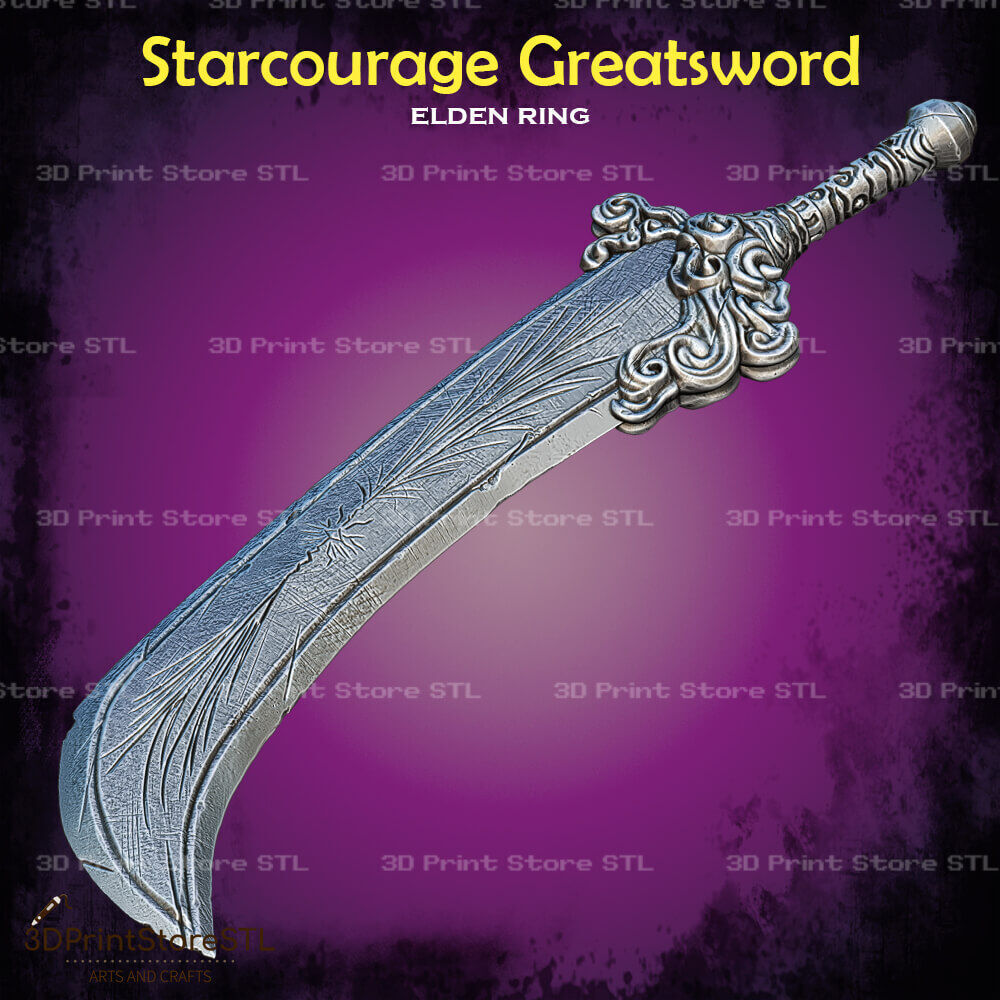 Starscourge Radahn Sword Cosplay Elden Ring - STL File 3D print model_3