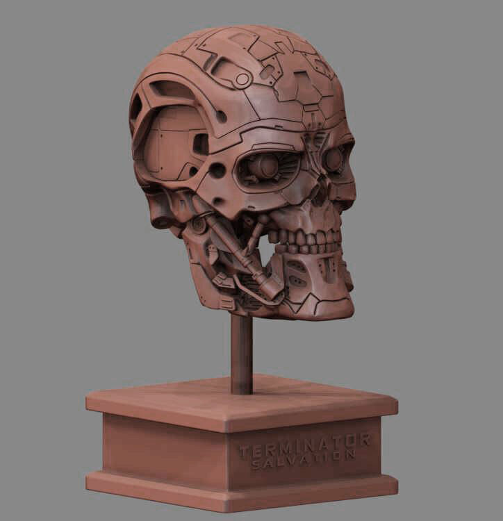 T-600 Skull Terminator Salvation Replica 3D print model_24