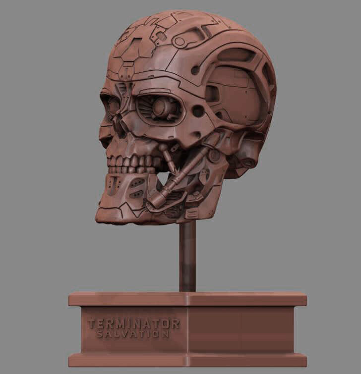 T-600 Skull Terminator Salvation Replica 3D print model_2