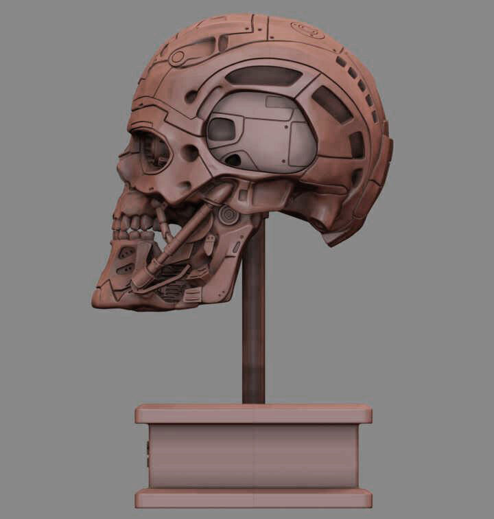 T-600 Skull Terminator Salvation Replica 3D print model_8