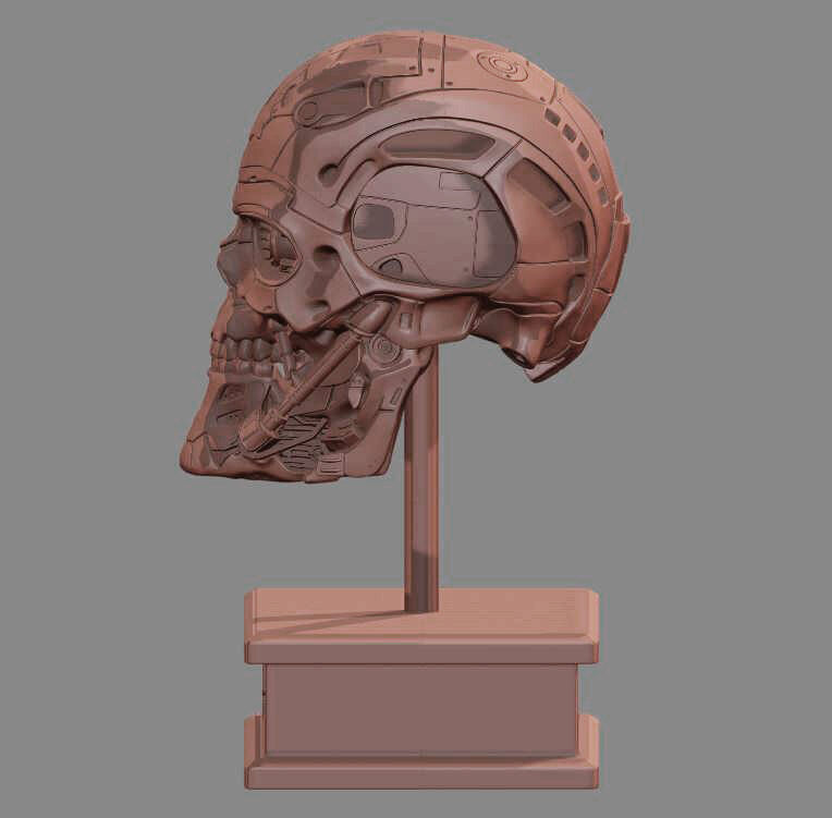 T-600 Skull Terminator Salvation Replica 3D print model_19