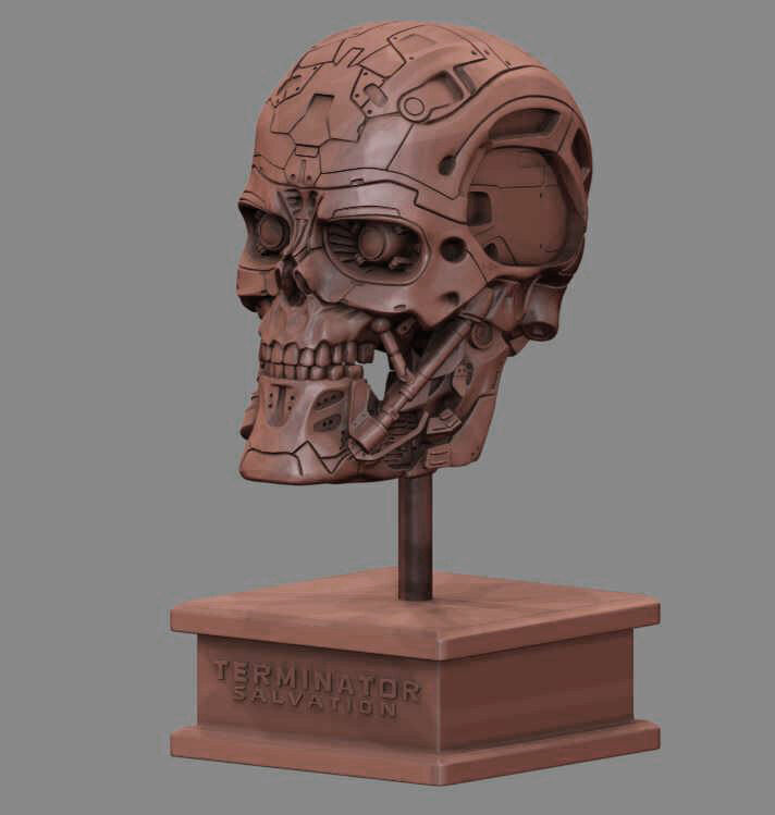 T-600 Skull Terminator Salvation Replica 3D print model_16