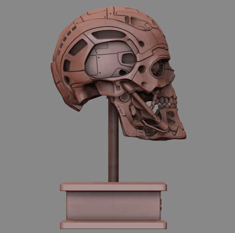 T-600 Skull Terminator Salvation Replica 3D print model_10