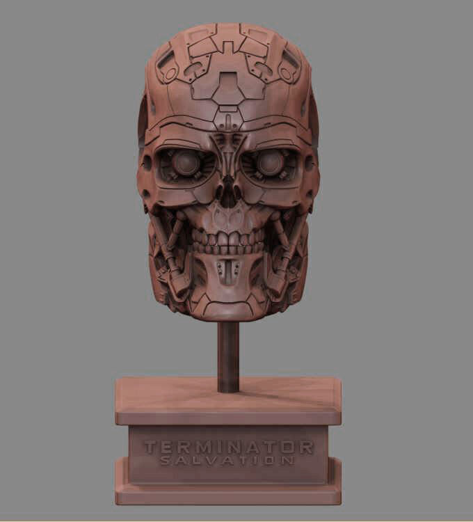 T-600 Skull Terminator Salvation Replica 3D print model_25