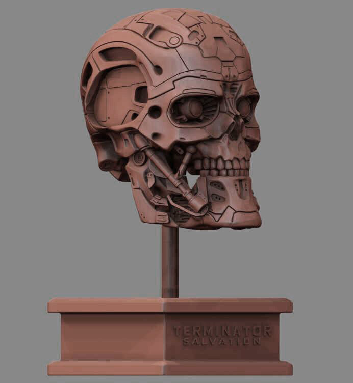 T-600 Skull Terminator Salvation Replica 3D print model_11