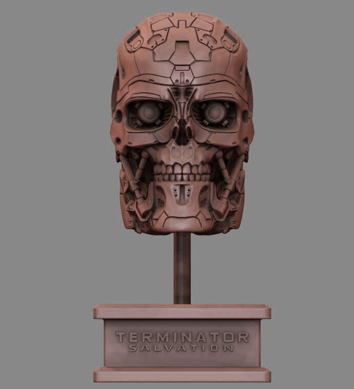 T-600 Skull Terminator Salvation Replica 3D print model_7