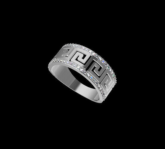 Greek Key Eternity Band 3D print model