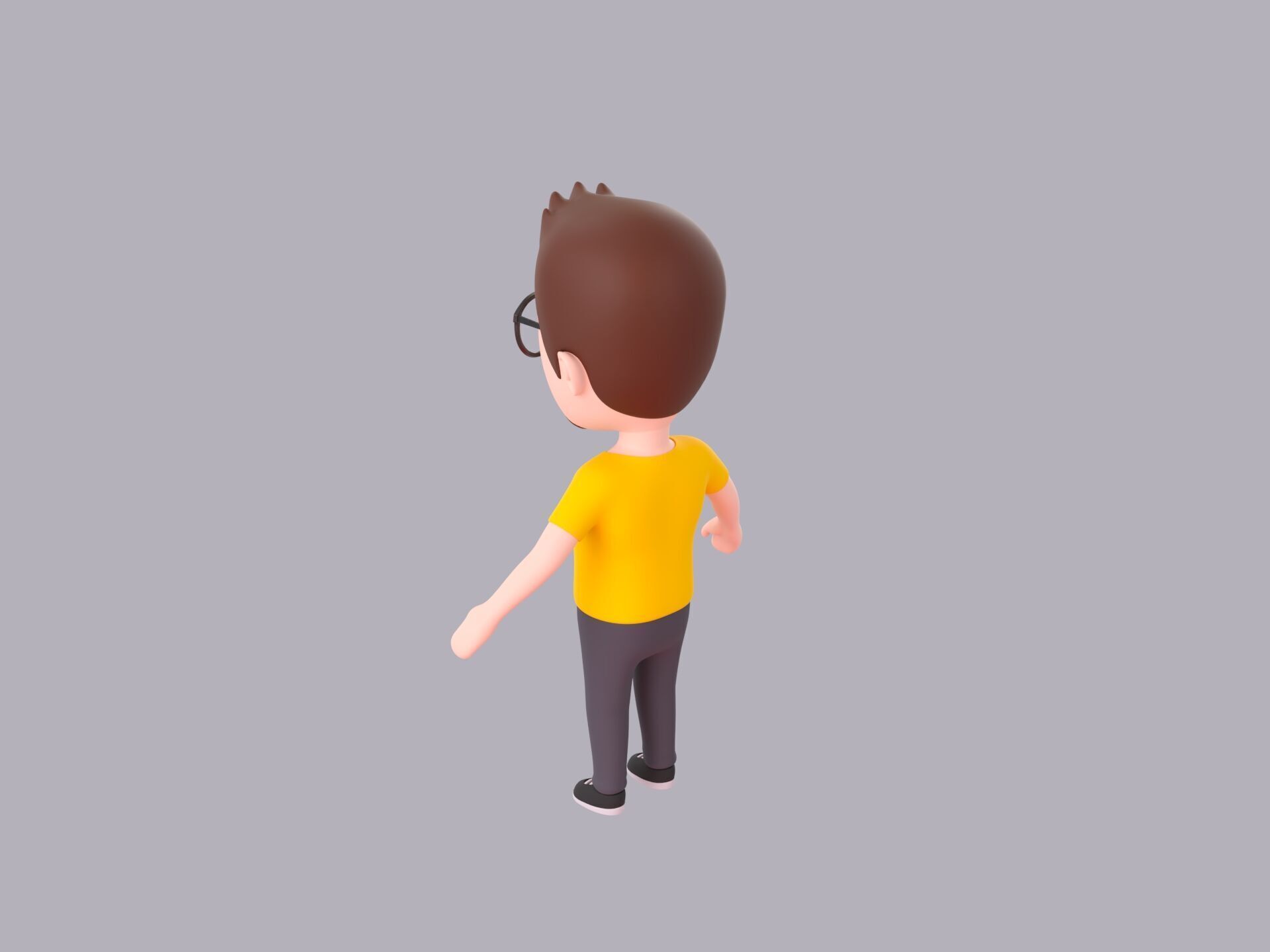  Cartoon Male Character Rigged 021 3D model_4