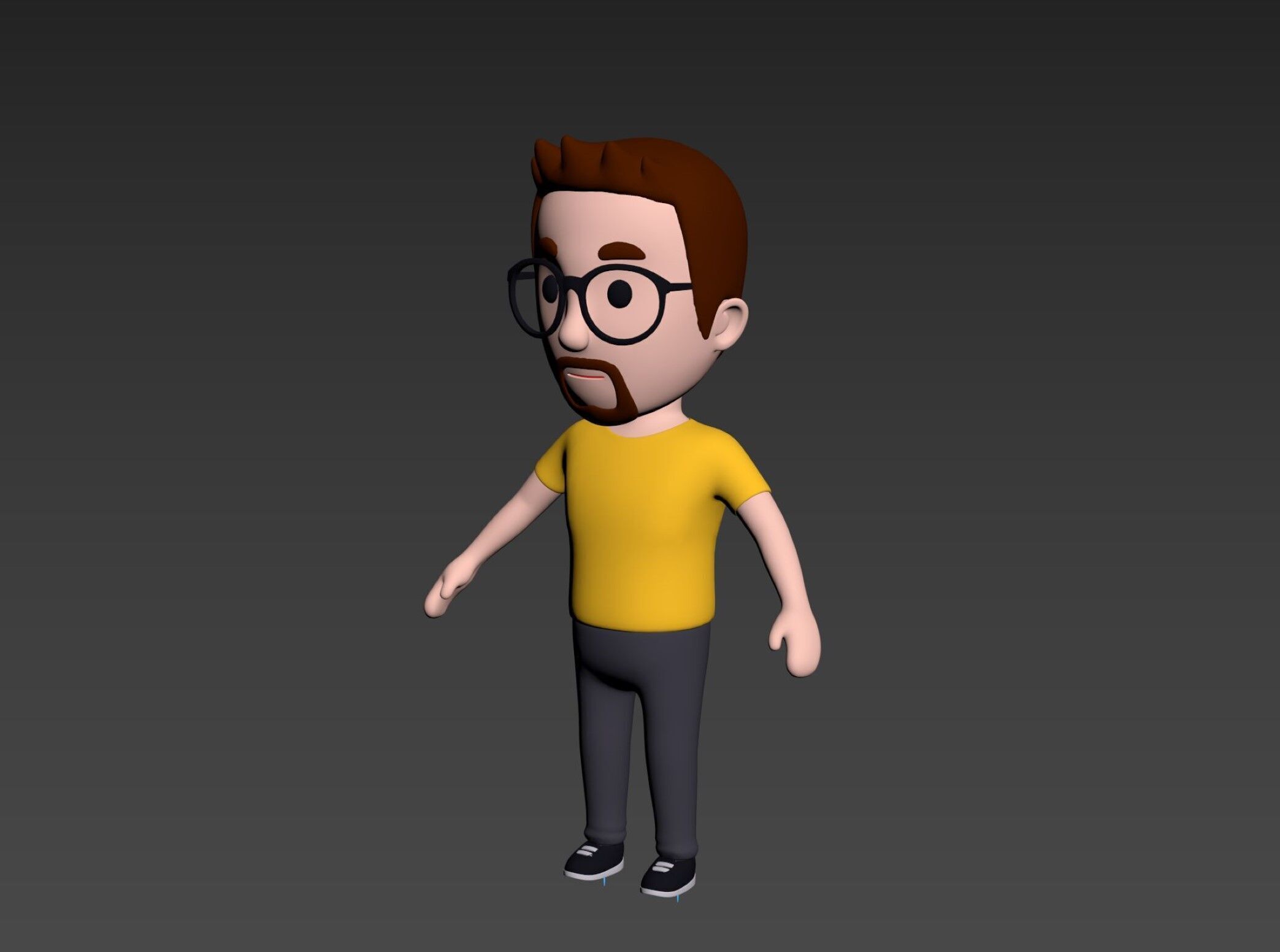  Cartoon Male Character Rigged 021 3D model_9