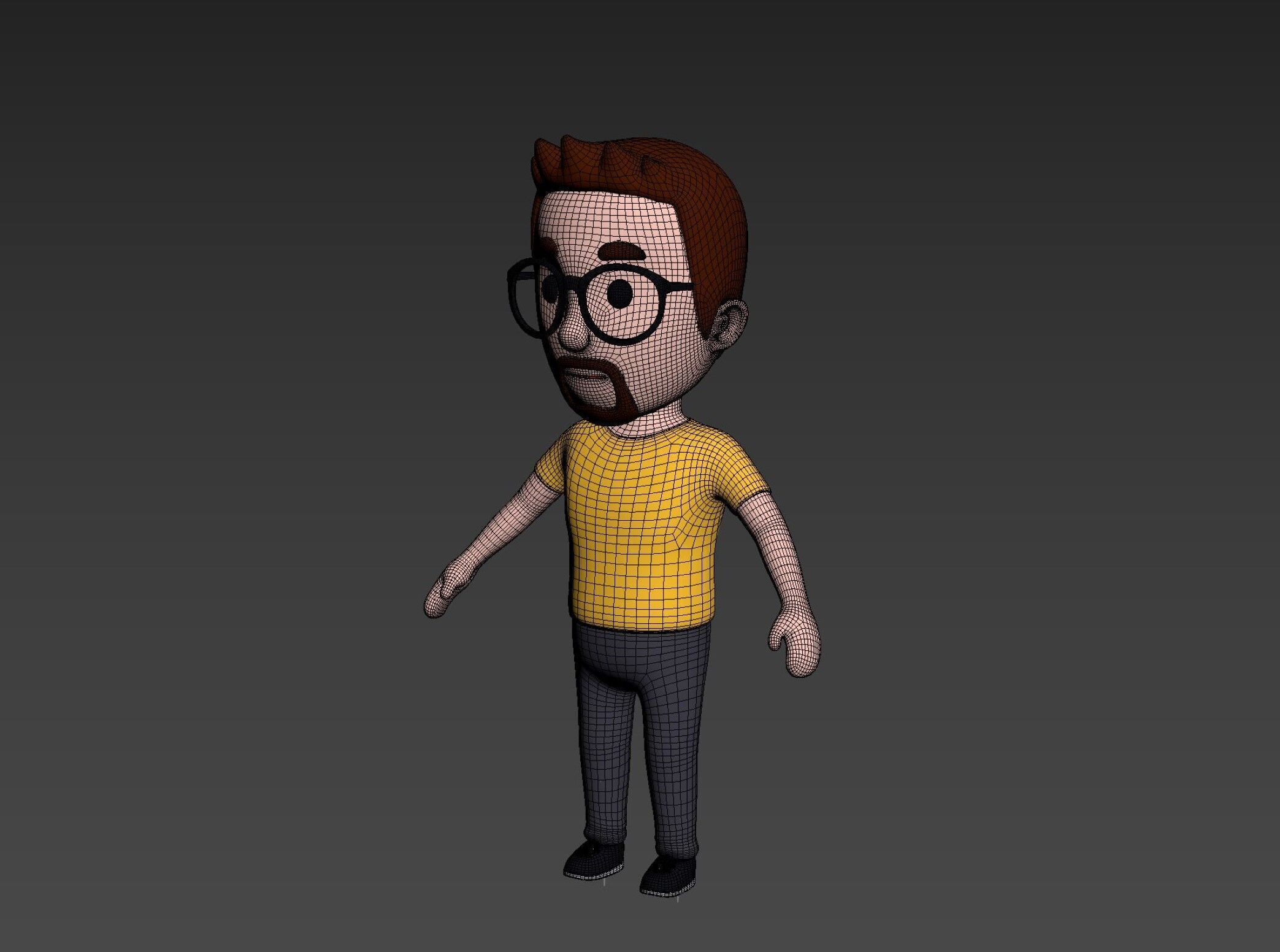  Cartoon Male Character Rigged 021 3D model_12