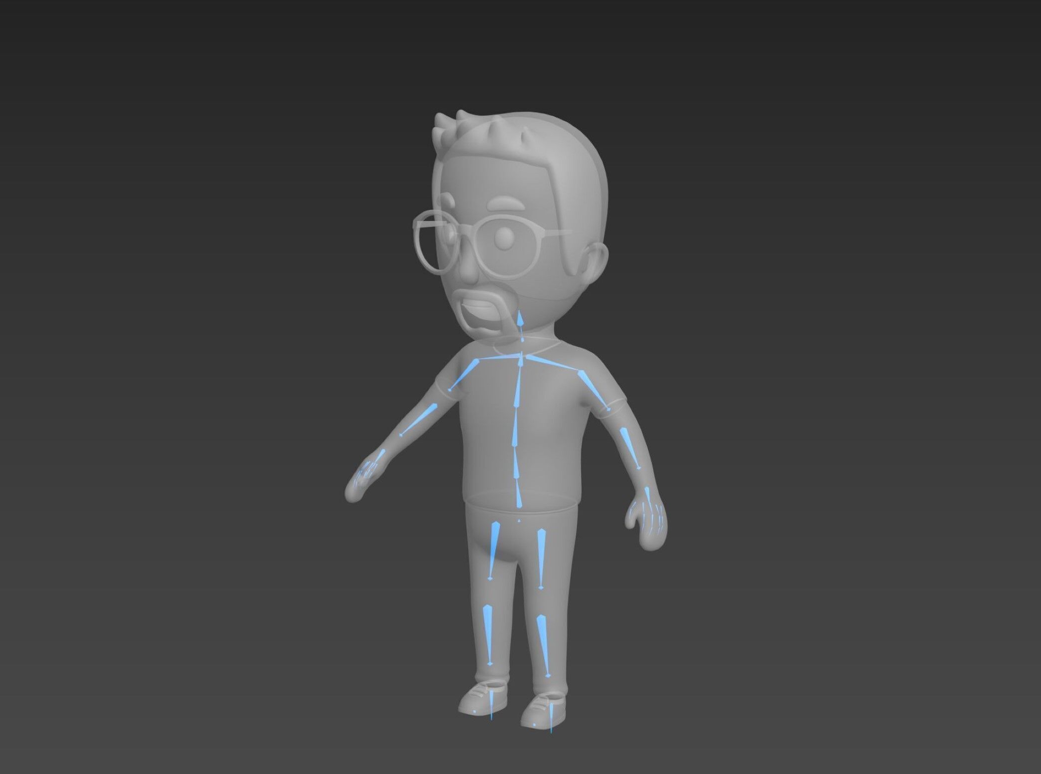  Cartoon Male Character Rigged 021 3D model_10
