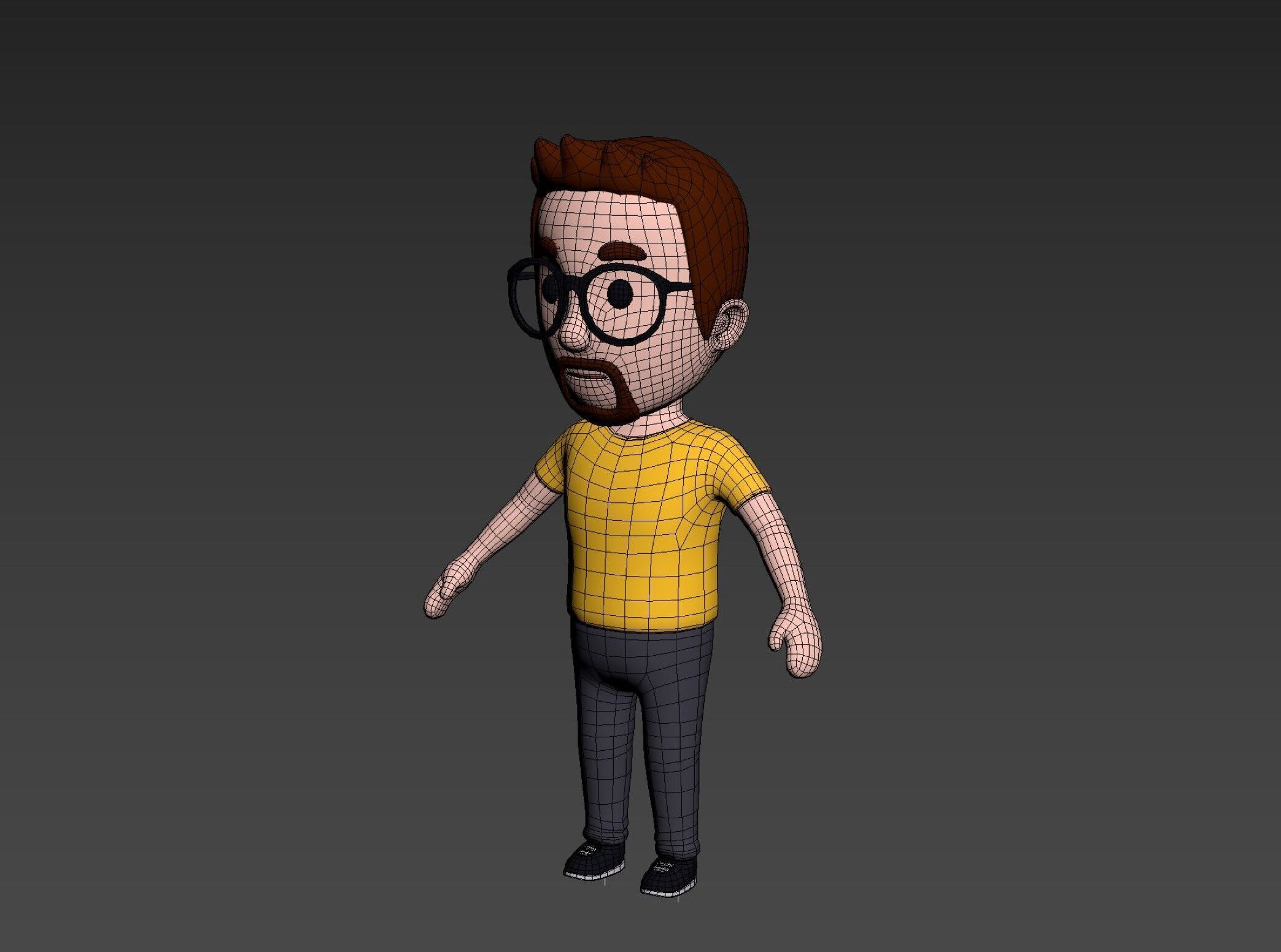  Cartoon Male Character Rigged 021 3D model_11