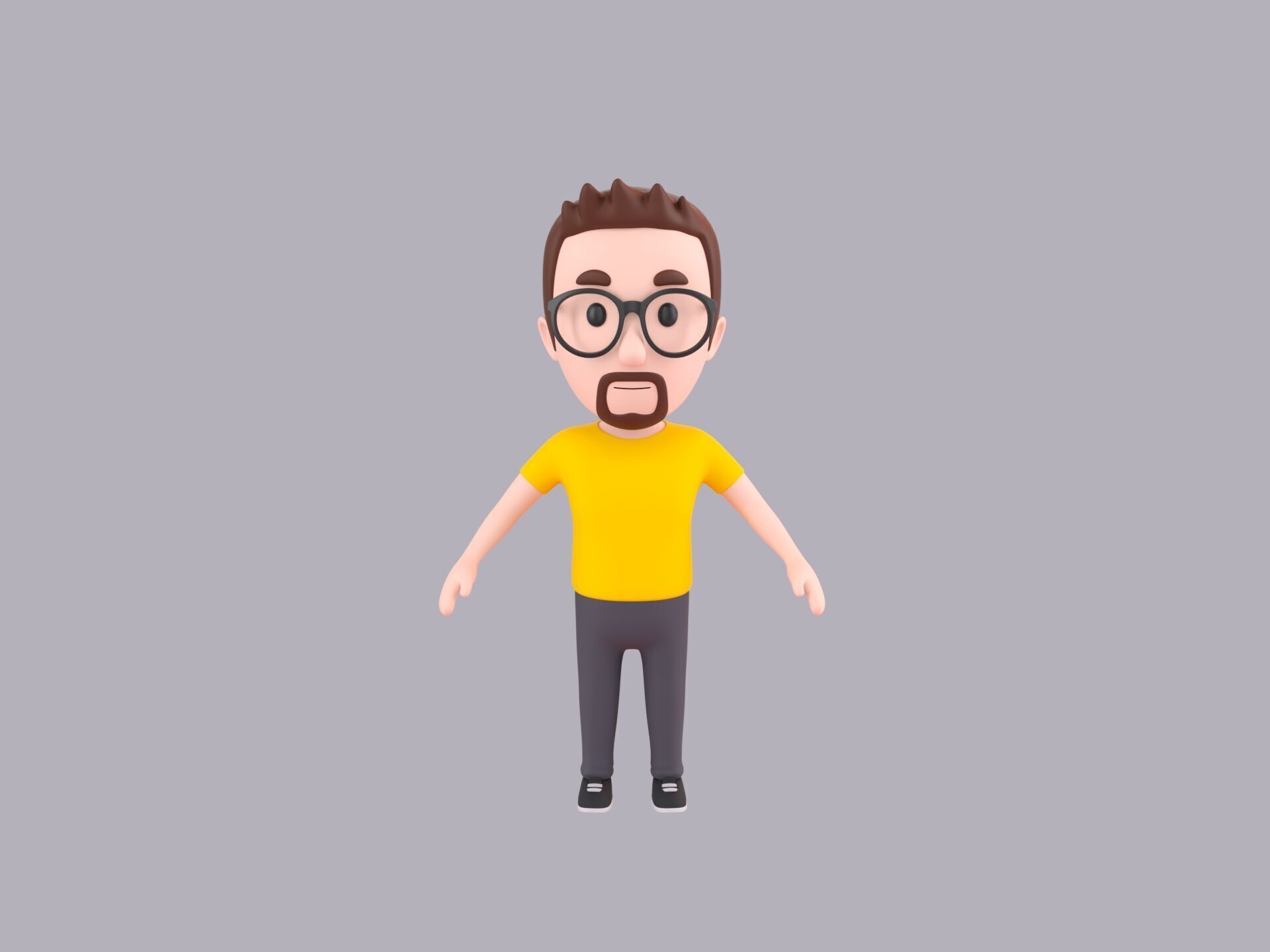  Cartoon Male Character Rigged 021 3D model_2