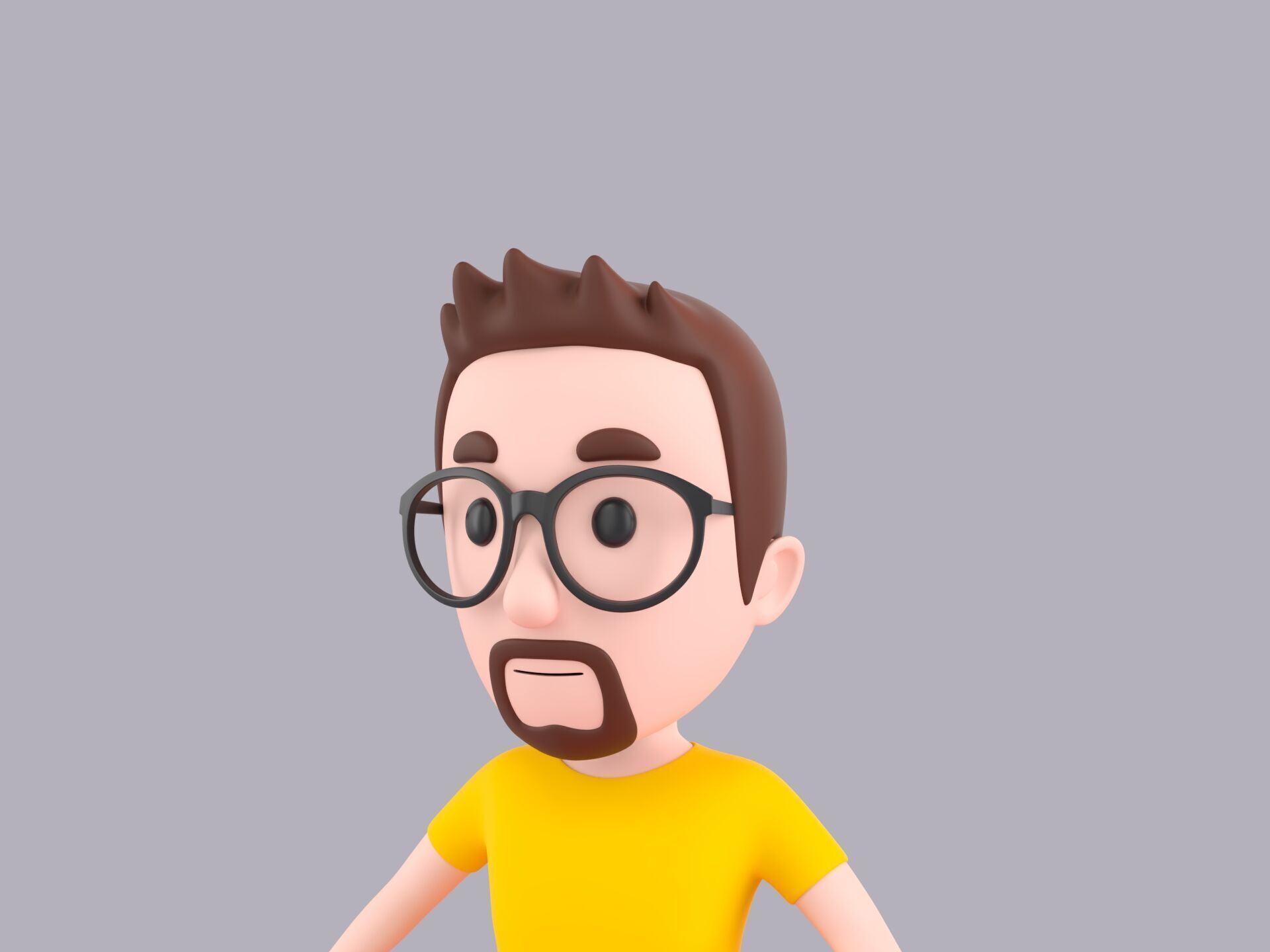  Cartoon Male Character Rigged 021 3D model_5