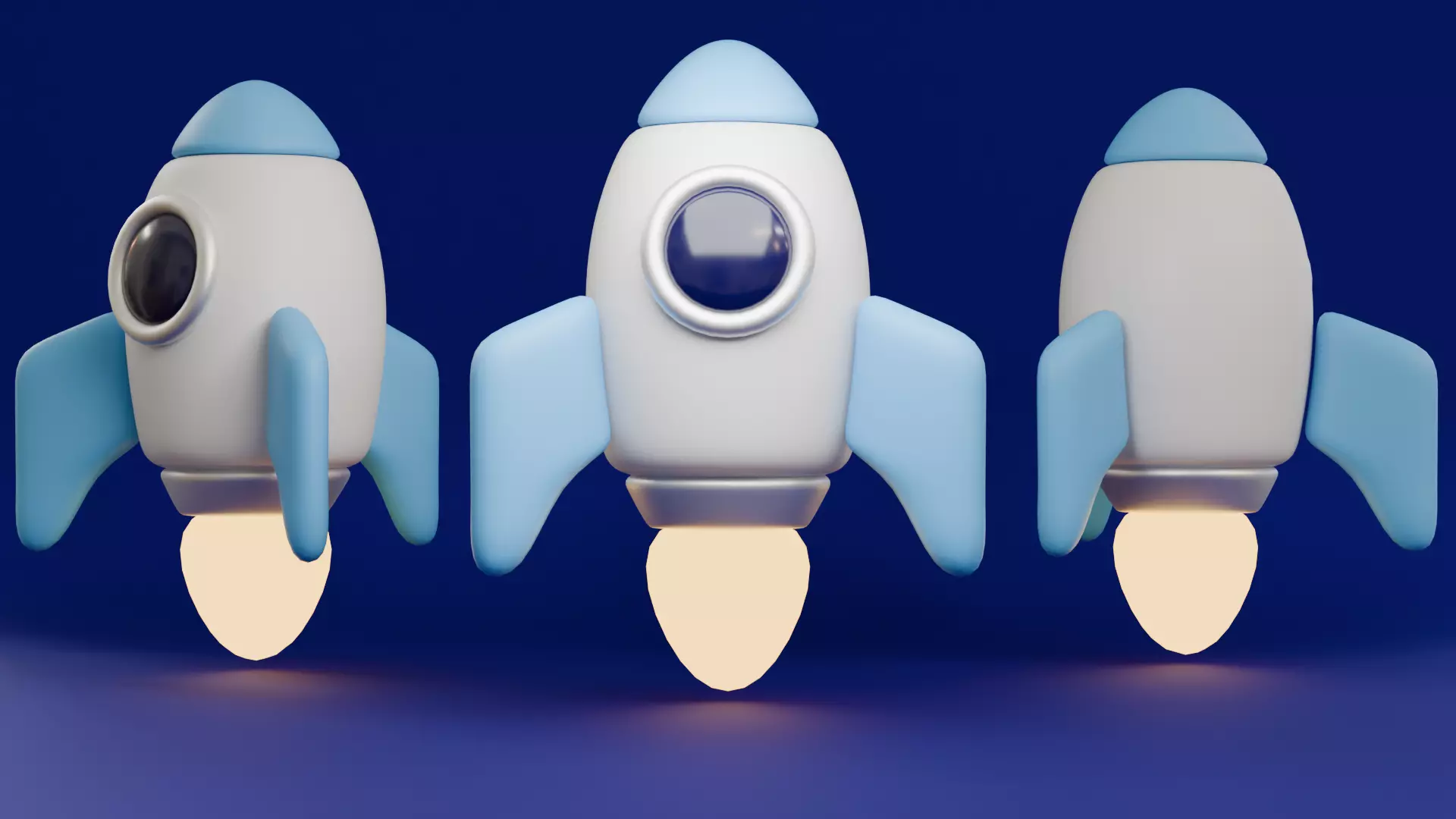 Rocket Free low-poly 3D model