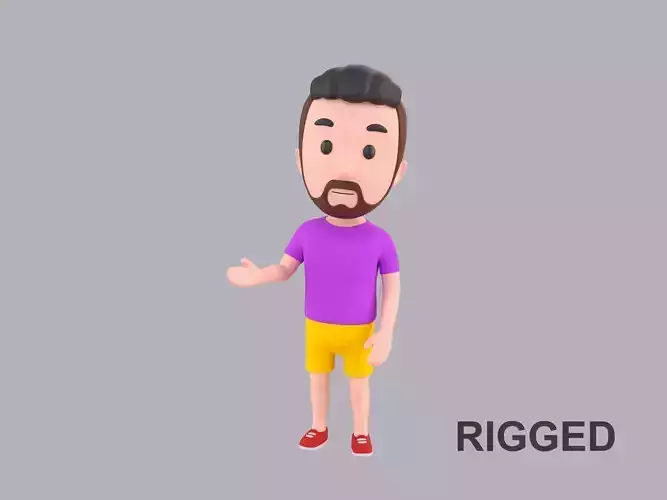   Cartoon Male Character Rigged 025