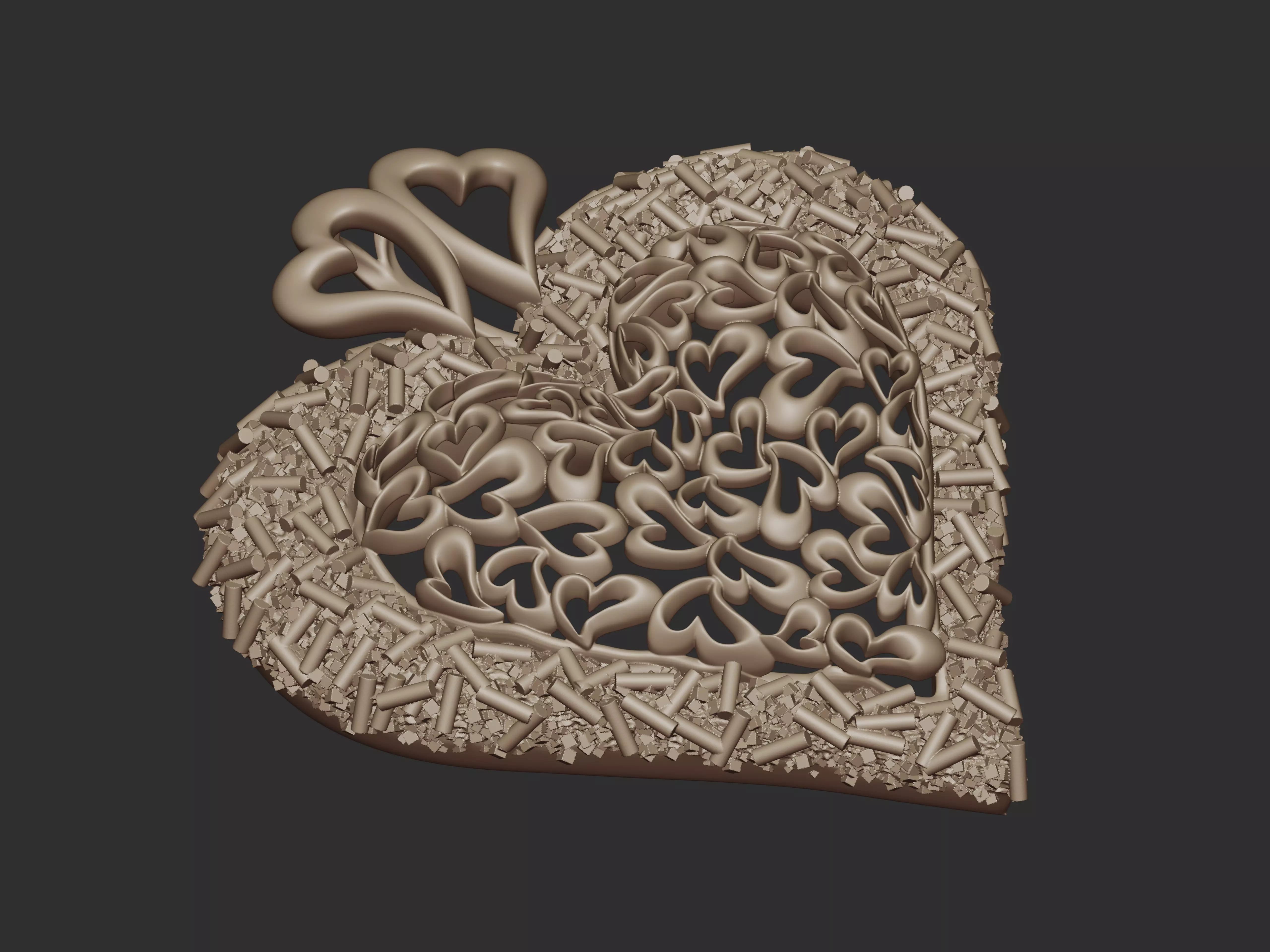 Sprinkled with Love - Heart Pendant 3D print model_15