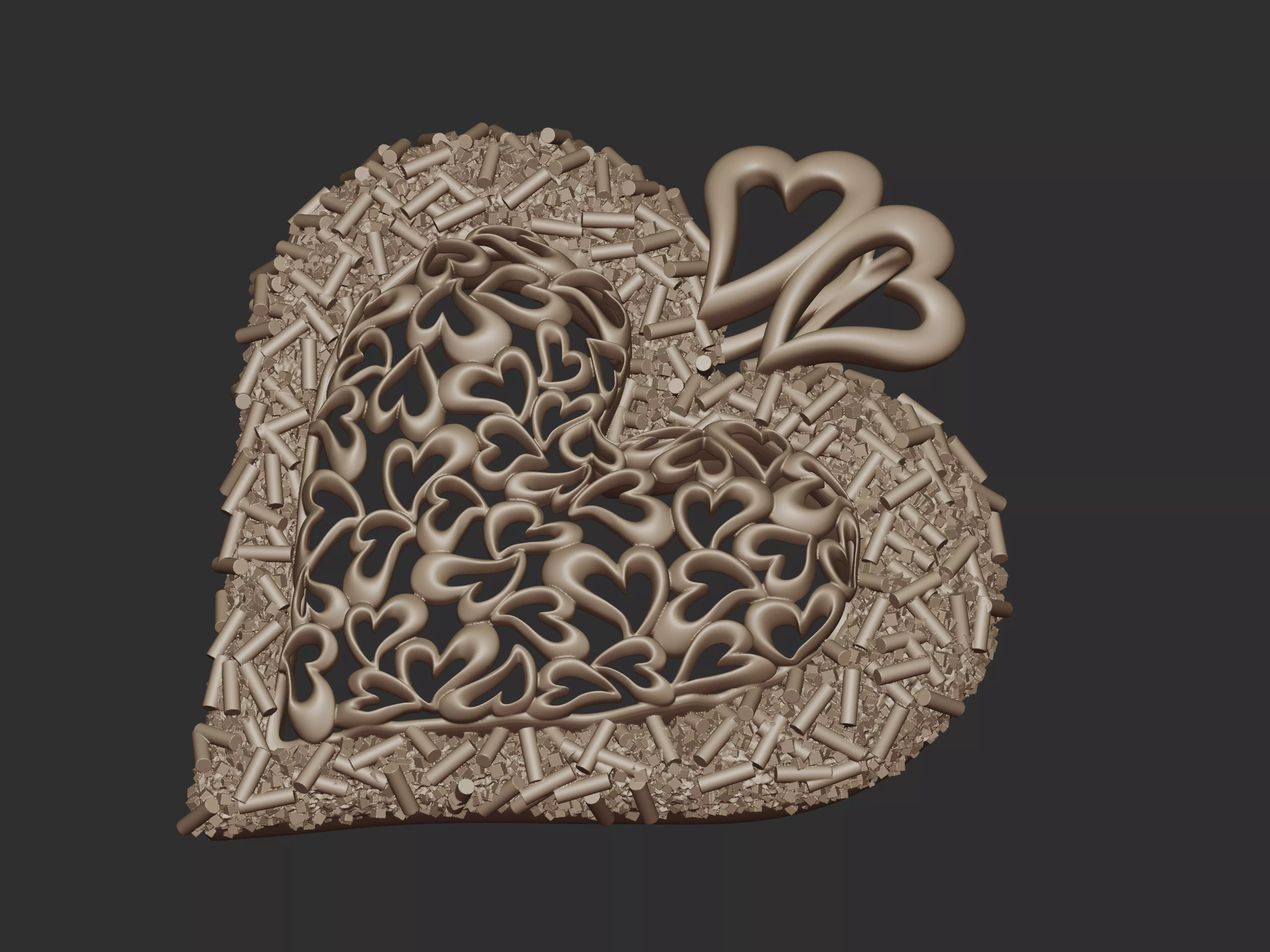 Sprinkled with Love - Heart Pendant 3D print model_14