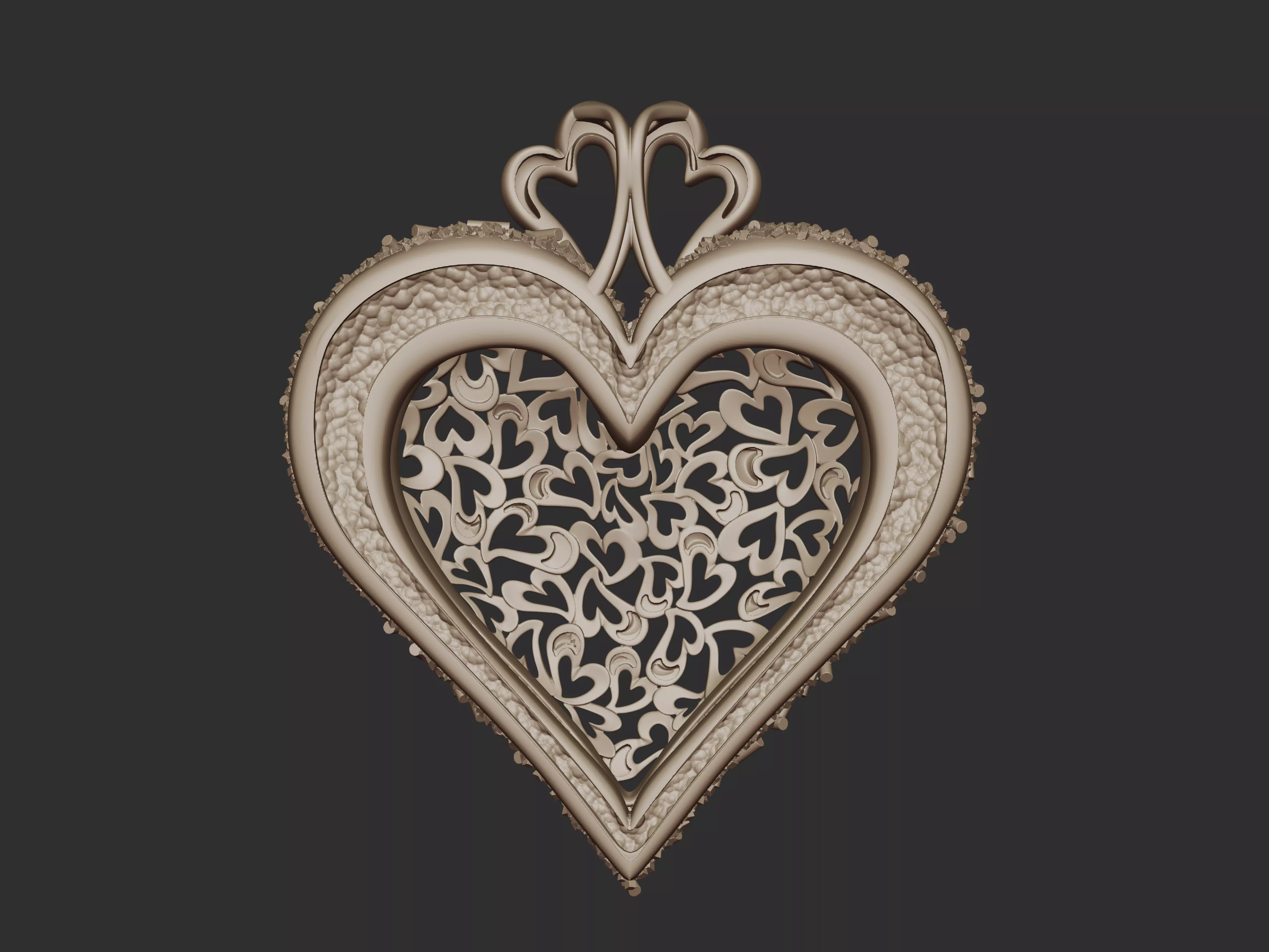 Sprinkled with Love - Heart Pendant 3D print model_17