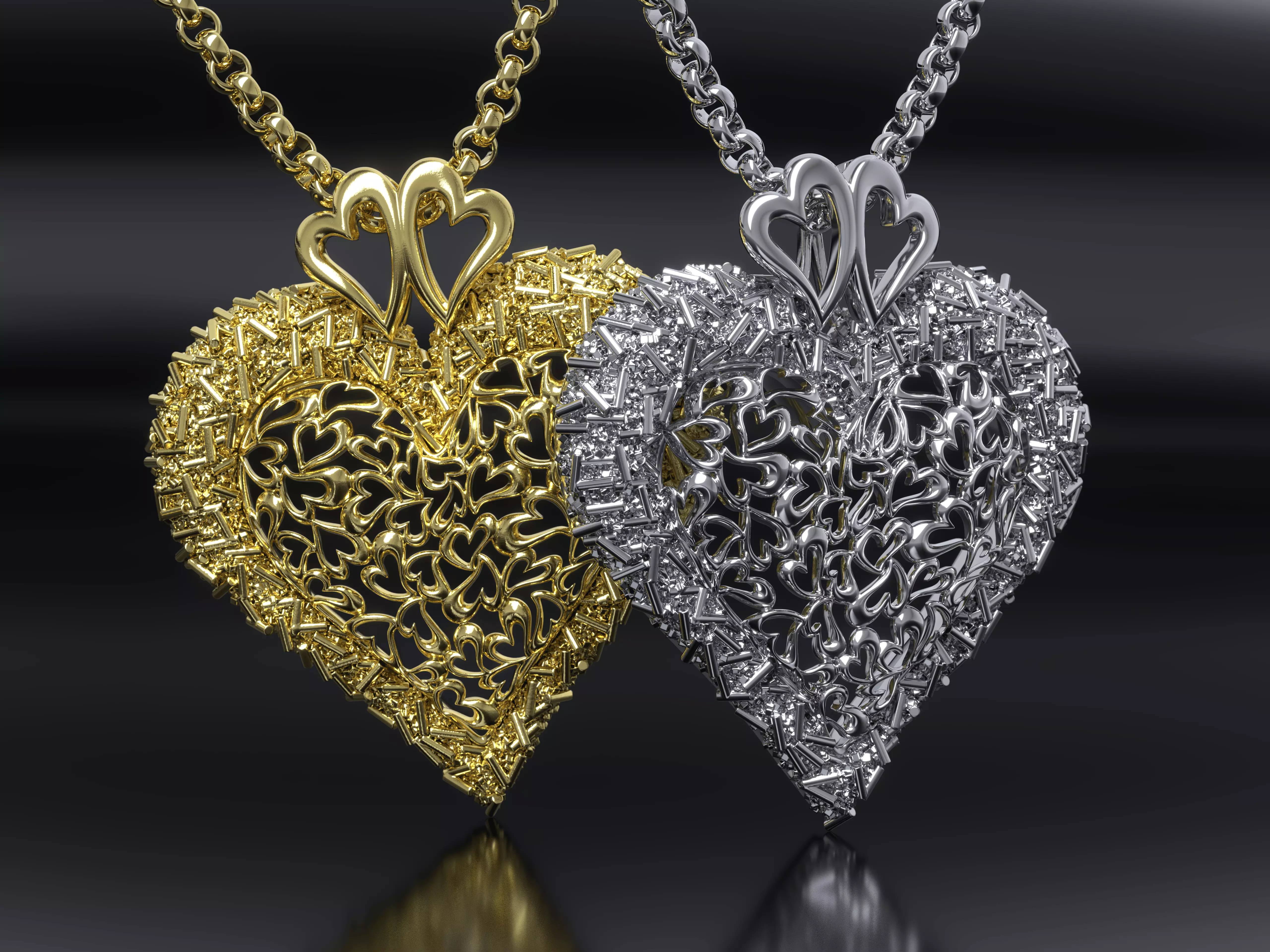 Sprinkled with Love - Heart Pendant 3D print model