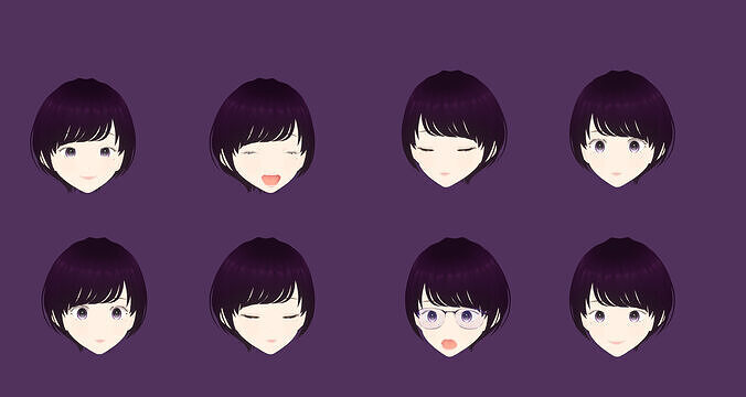  Anime Female - High-Quality 3D Model   Low-poly 3D model