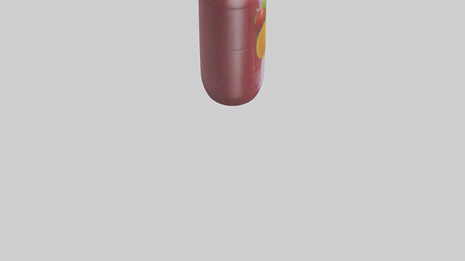 Fruit Juice Bottle model Low-poly 3D model 5