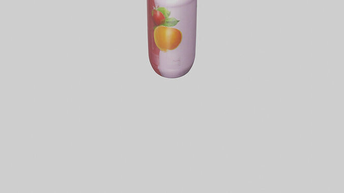 Fruit Juice Bottle model Low-poly 3D model 7