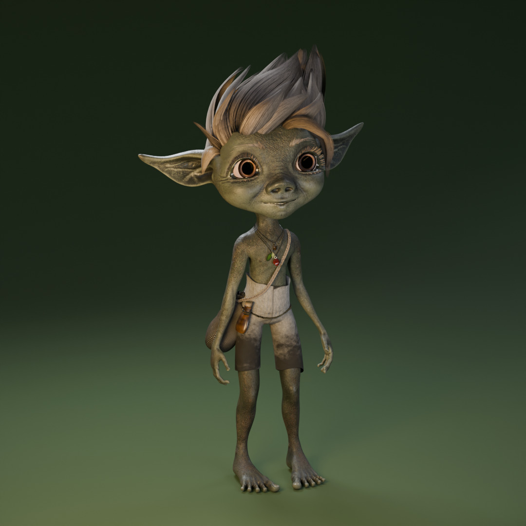 Forest Guy  Low-poly 3D model_1