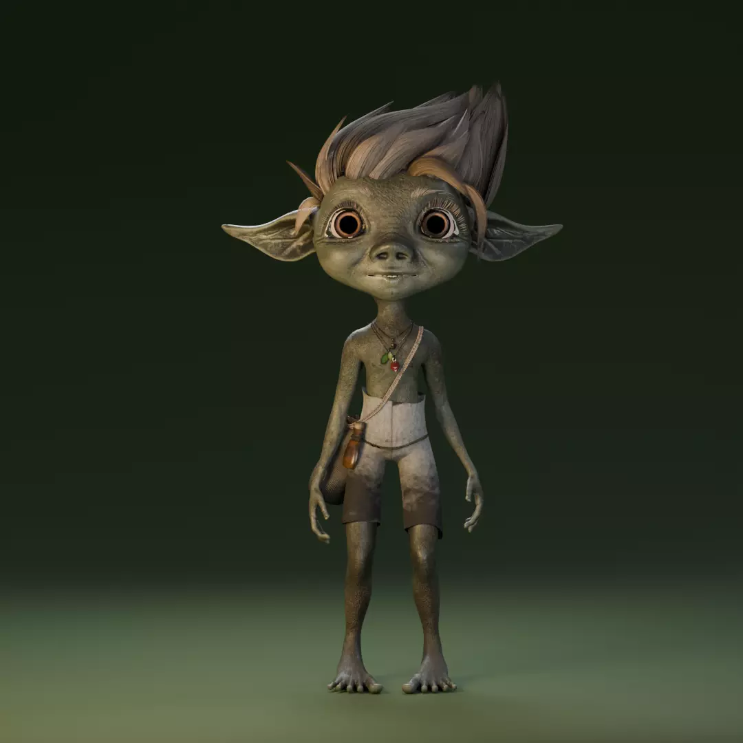 Forest Guy  Low-poly 3D model_0