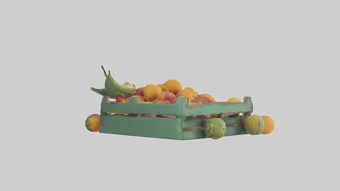 Fruit Stand model Low-poly 3D model 3
