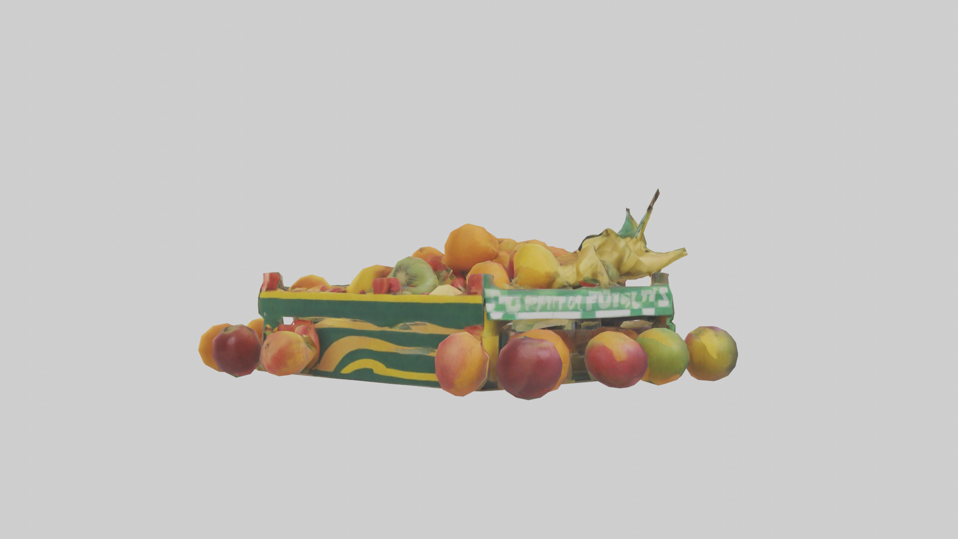Fruit Stand model Low-poly 3D model_10