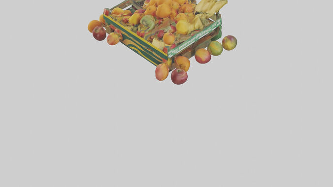 Fruit Stand model Low-poly 3D model 6