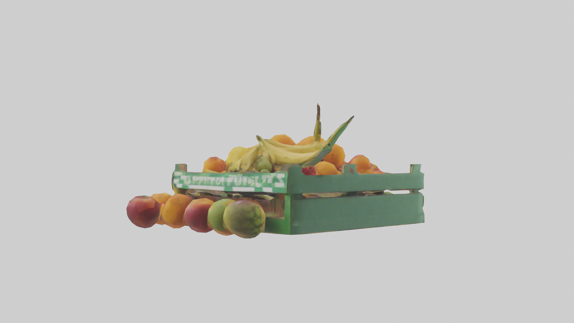 Fruit Stand model Low-poly 3D model_1