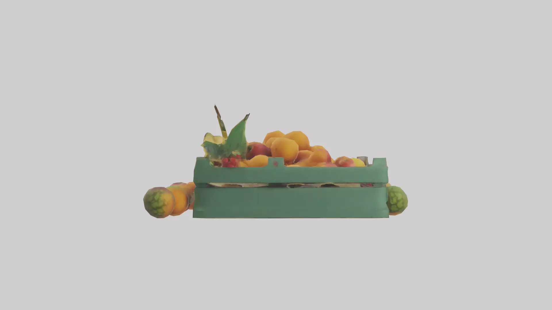 Fruit Stand model Low-poly 3D model_0