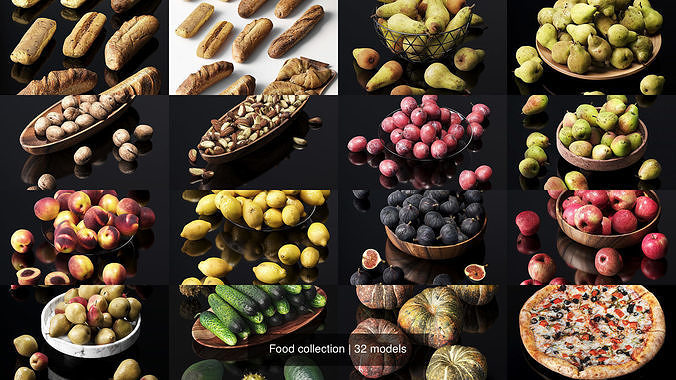 Food collection 3D Model Pack 2