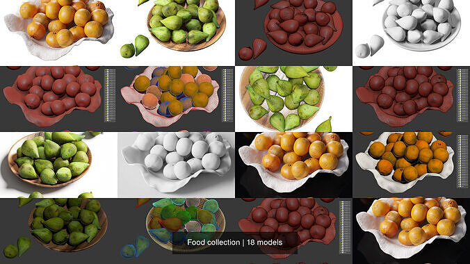 Food collection 3D Model Pack 7