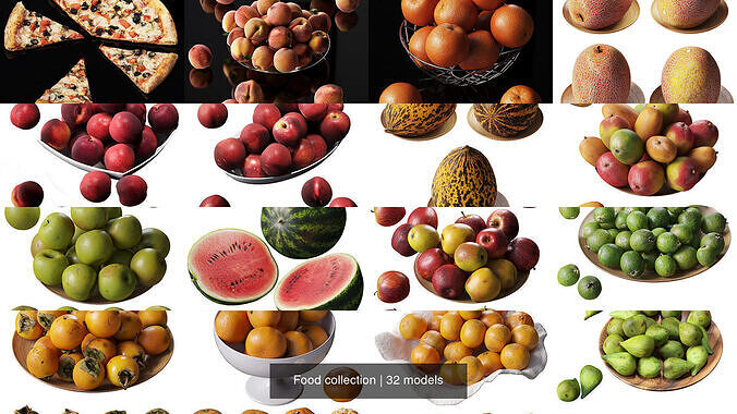 Food collection 3D Model Pack 4