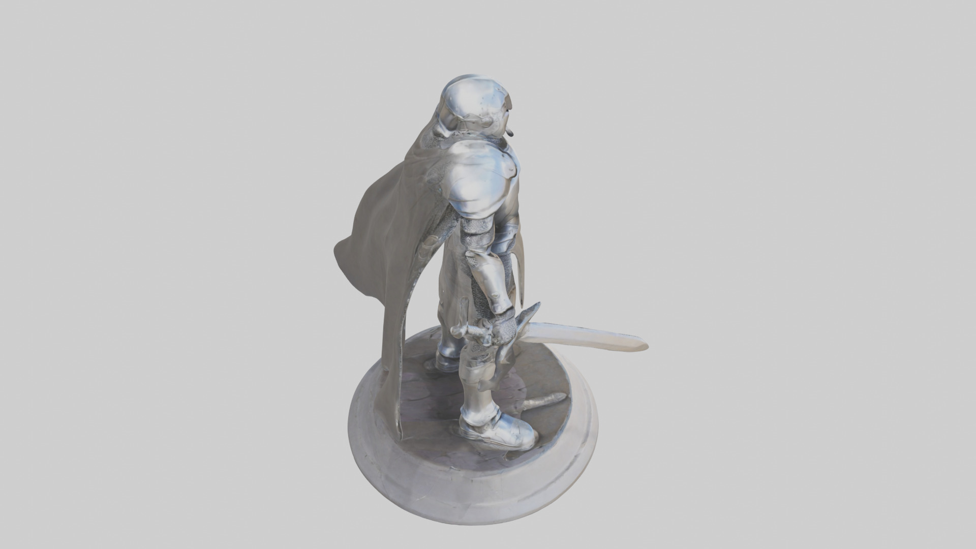 Future Knight statue model Low-poly 3D model_18
