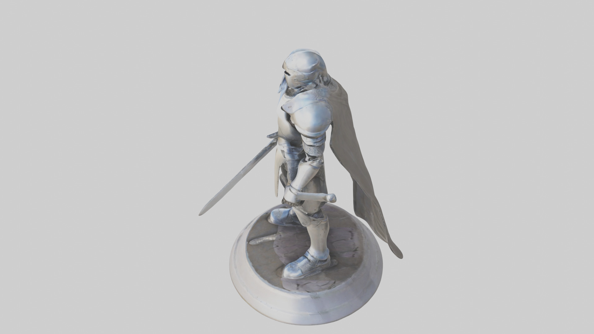 Future Knight statue model Low-poly 3D model_17