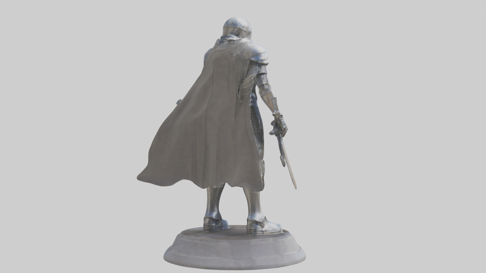 Future Knight statue model Low-poly 3D model_5
