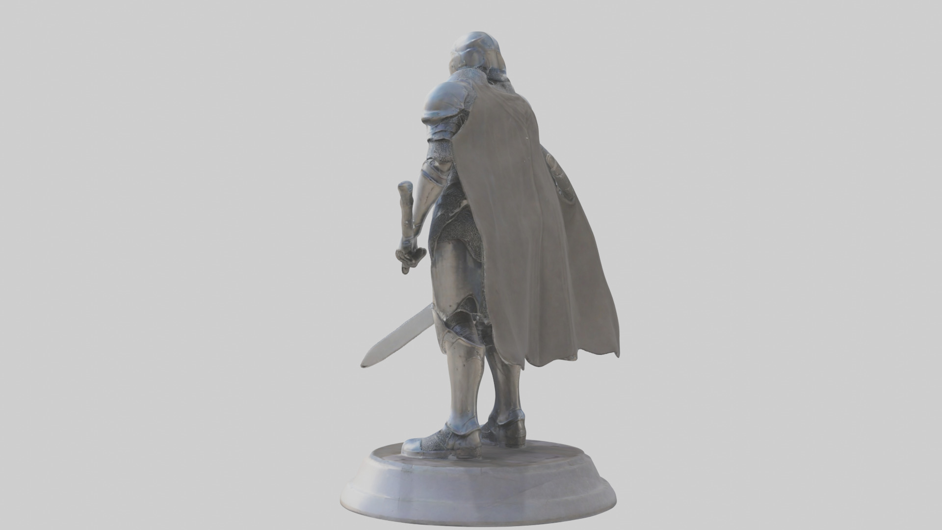 Future Knight statue model Low-poly 3D model_4