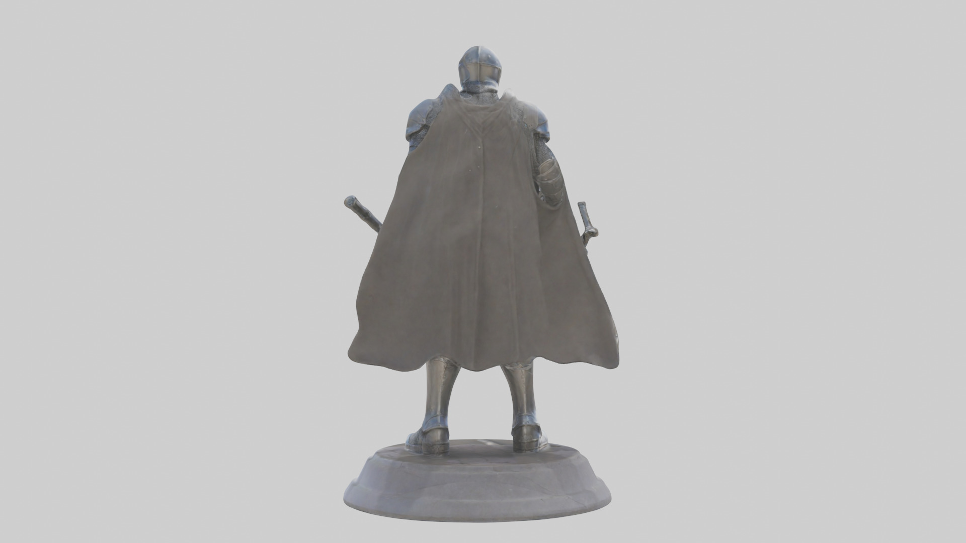 Future Knight statue model Low-poly 3D model_3
