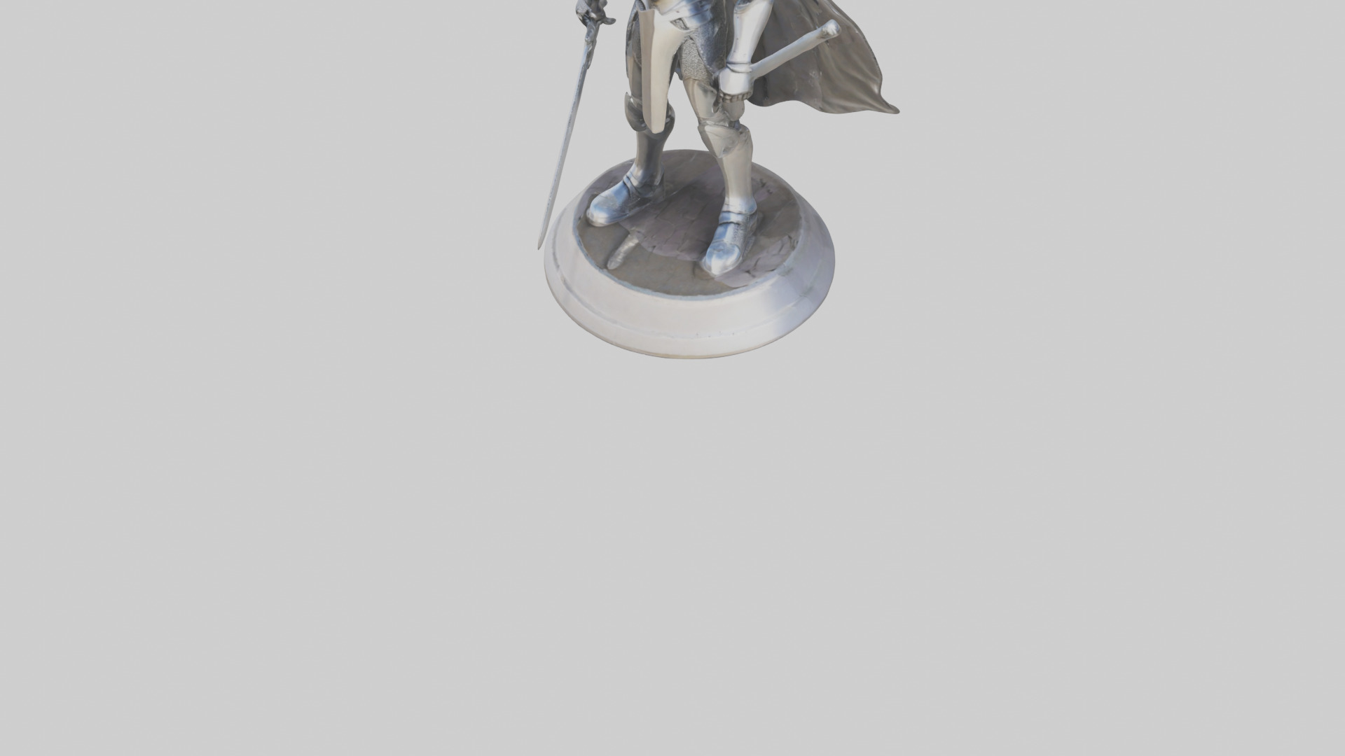 Future Knight statue model Low-poly 3D model_8