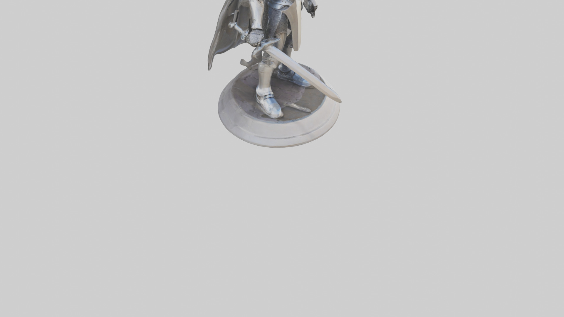 Future Knight statue model Low-poly 3D model_9